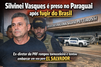 silvinei-vasques,-ex-diretor-da-prf,-e-preso-no-paraguai-apos-romper-tornozeleira-e-tentar-fuga-para-el-salvador