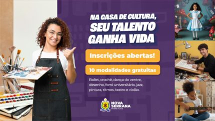 casa-de-cultura-de-nova-serrana-abre-inscricoes-e-rematriculas-para-2026