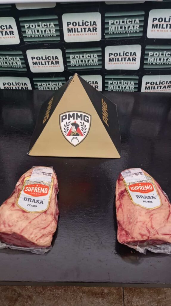 pm-prende-autor-de-furto-de-picanha-em-supermercado-e-recupera-mercadorias-em-para-de-minas