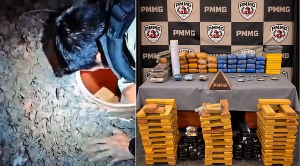 policia-encontra-tambores-enterrados-com-centenas-de-barras-de-drogas-em-campo-belo